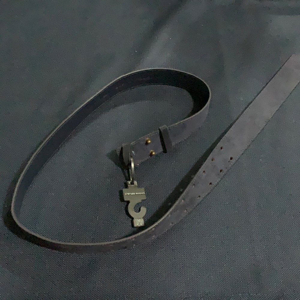 NWT Banana Republic navy suede belt